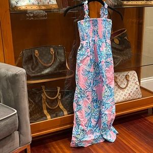 Lilly Pulitzer girls pineapple maxi dress